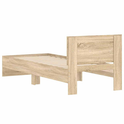 Giroletto senza Materasso con Testiera Rovere Sonoma 90x190 cm - homemem39