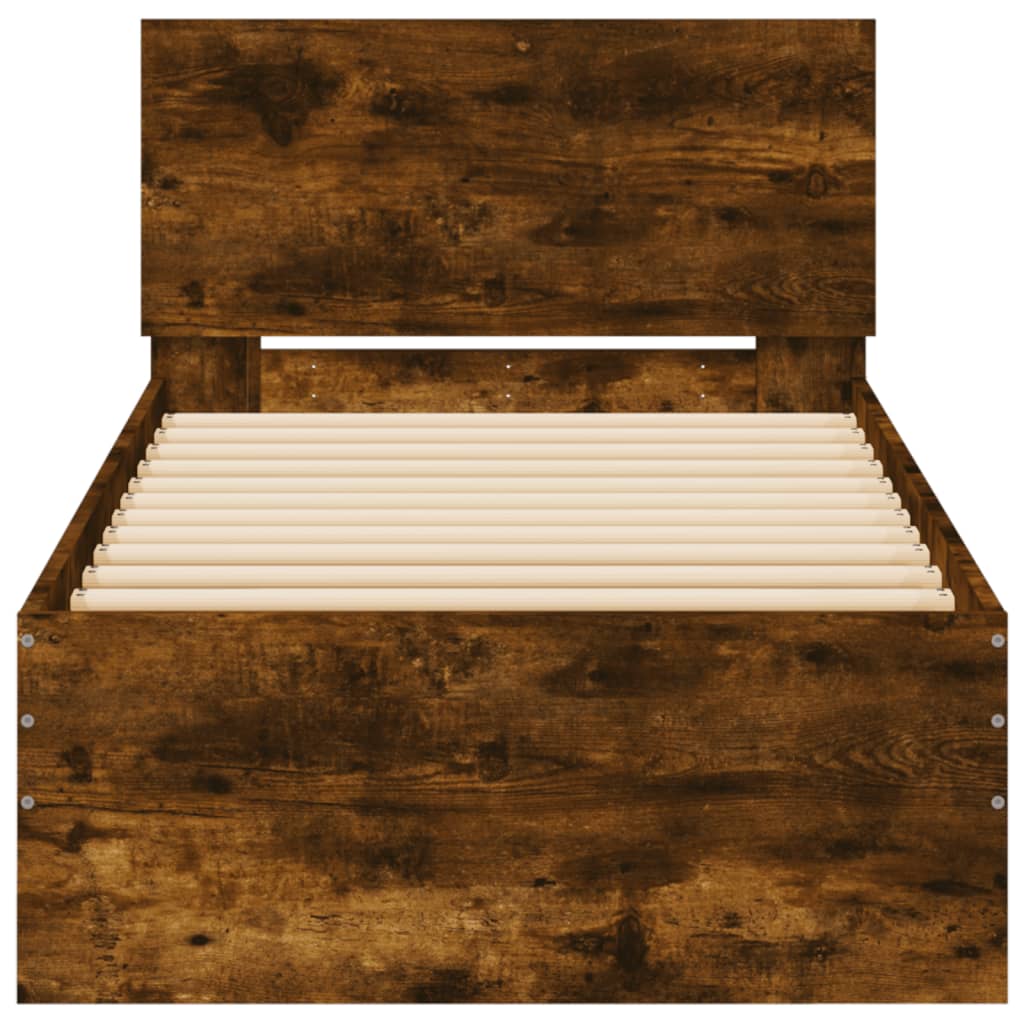 Giroletto con Testiera Rovere Fumo 90x190 cm Legno Multistrato - homemem39