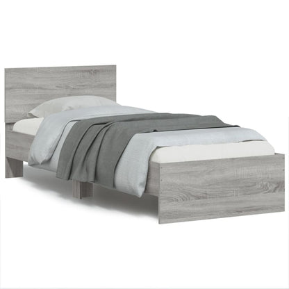 Giroletto con Testiera Grigio Sonoma 90x190cm Legno Multistrato | homemem39