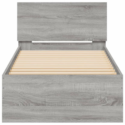 Giroletto con Testiera Grigio Sonoma 90x190cm Legno Multistrato | homemem39