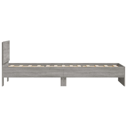 Giroletto con Testiera Grigio Sonoma 90x190cm Legno Multistrato | homemem39