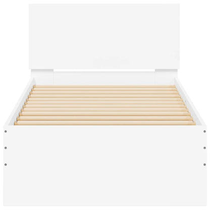 Giroletto con Testiera Bianco 75x190 cm in Legno Multistrato - homemem39