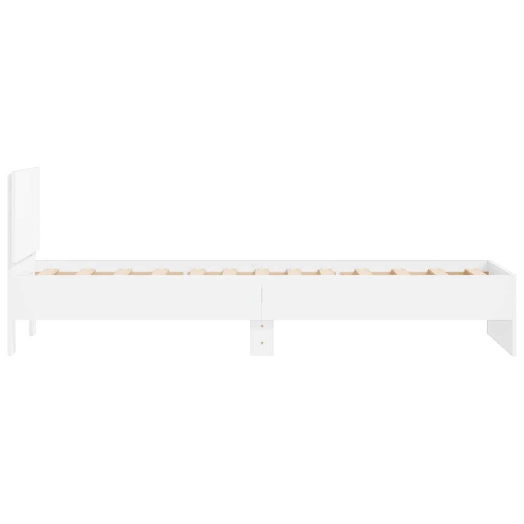 Giroletto con Testiera Bianco 75x190 cm in Legno Multistrato - homemem39