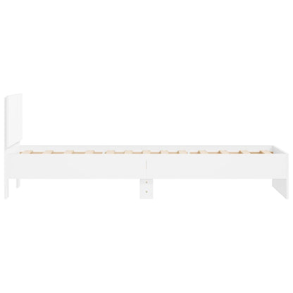 Giroletto con Testiera Bianco 75x190 cm in Legno Multistrato - homemem39