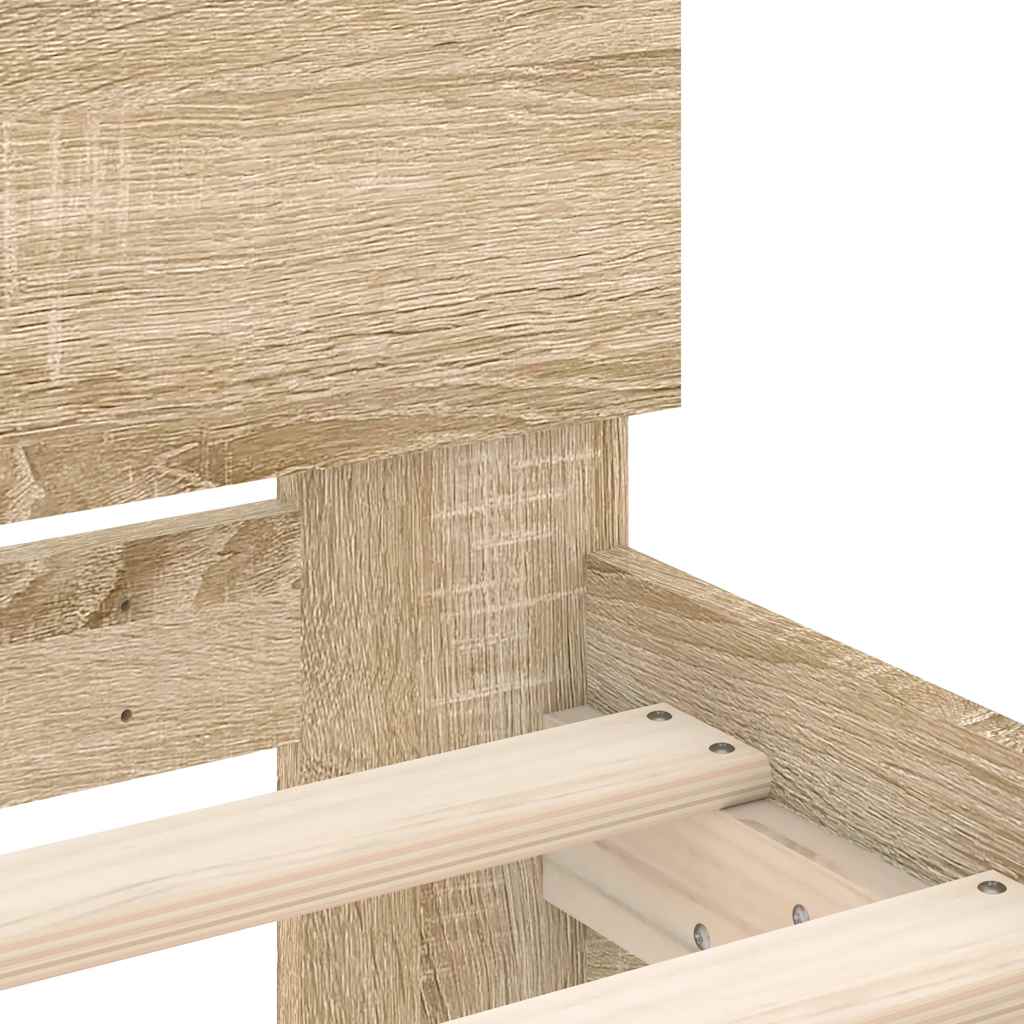 Giroletto senza Materasso con Testiera Rovere Sonoma 75x190 cm - homemem39