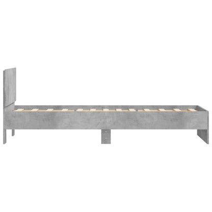 Giroletto Testiera Grigio Cemento 75x190 cm Legno Multistrato | homemem39