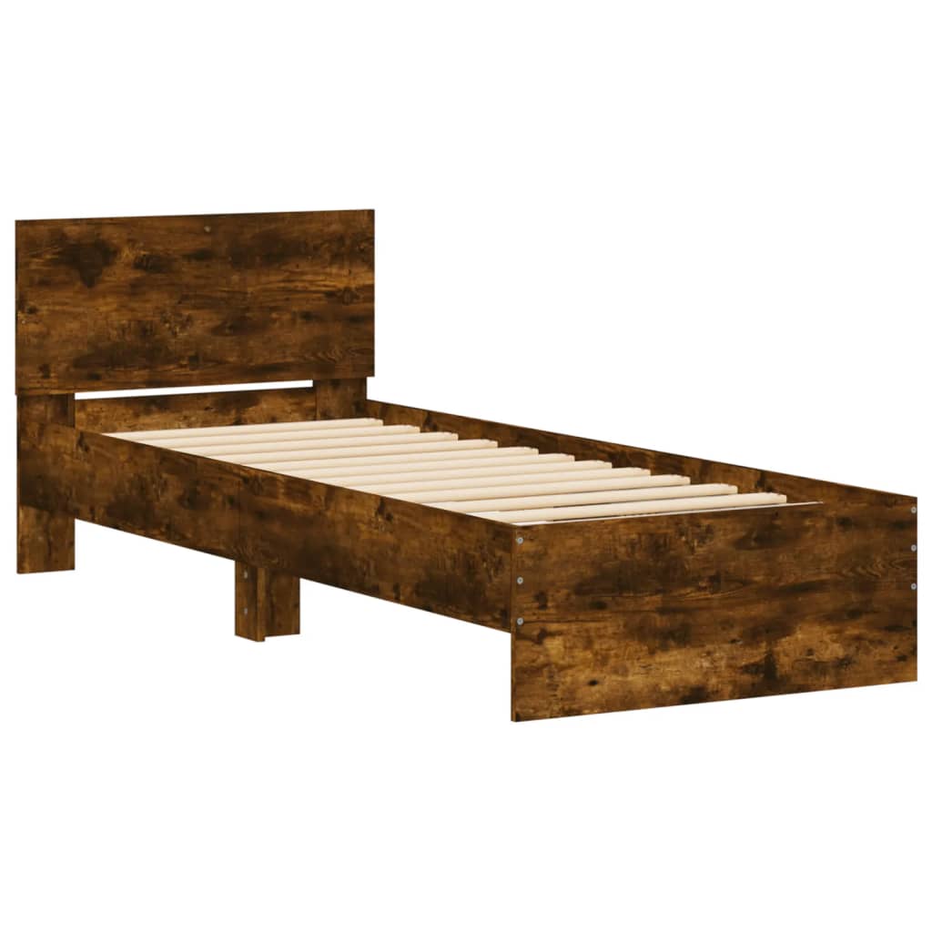 Giroletto con Testiera Rovere Fumo 75x190 cm Legno Multistrato - homemem39
