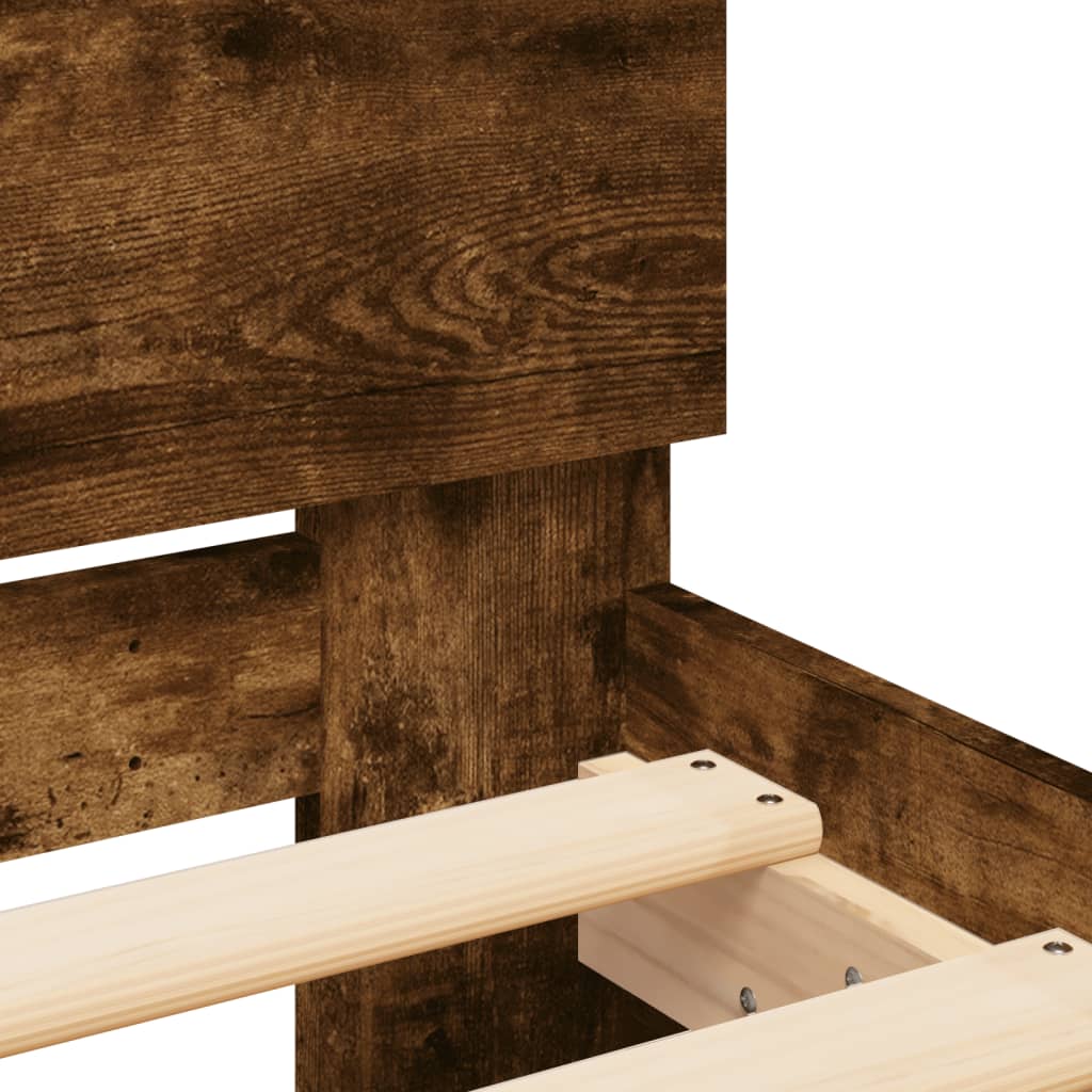 Giroletto con Testiera Rovere Fumo 75x190 cm Legno Multistrato - homemem39