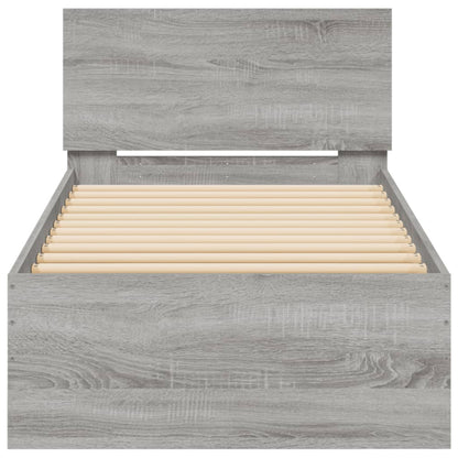 Giroletto con Testiera Grigio Sonoma 75x190cm Legno Multistrato | homemem39