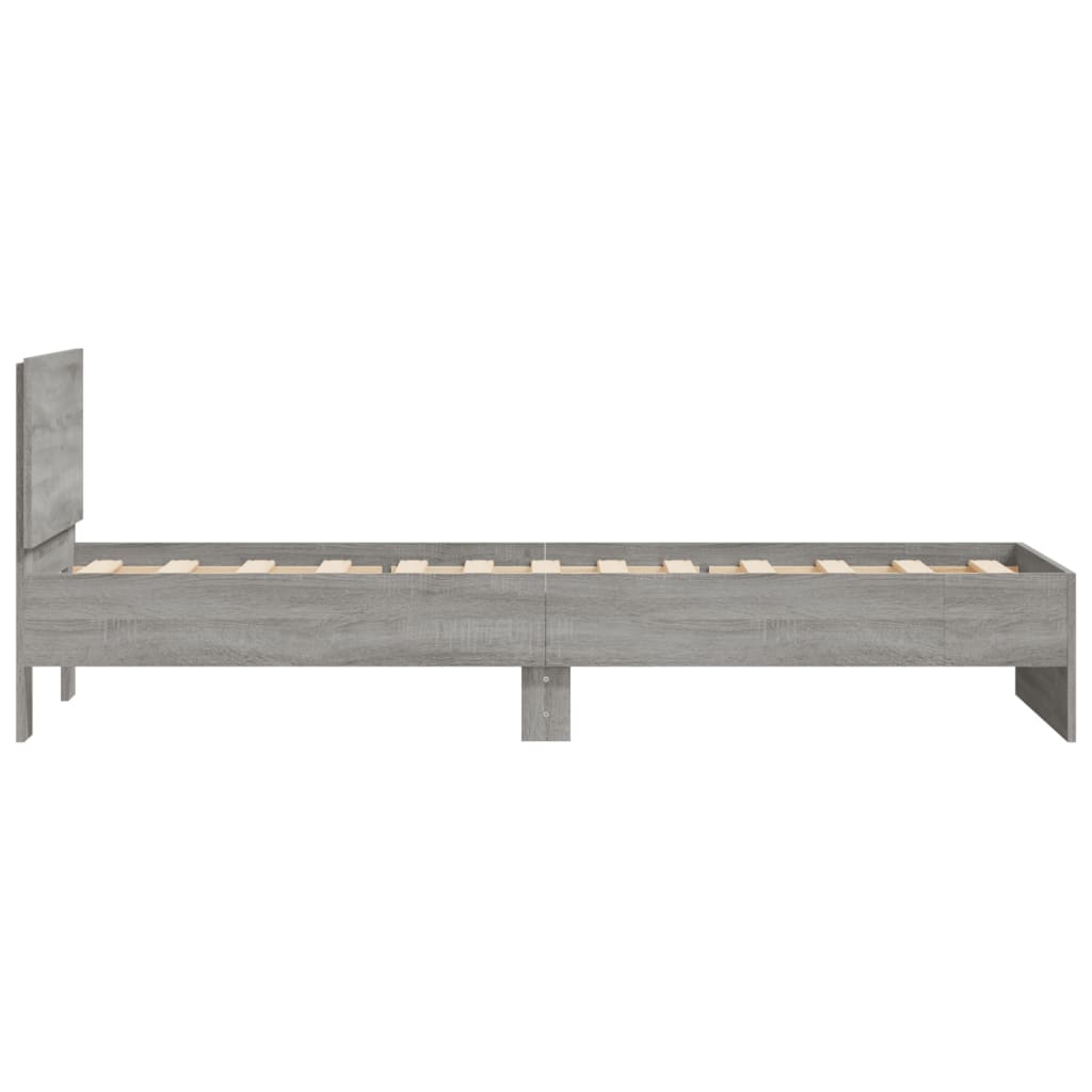 Giroletto con Testiera Grigio Sonoma 75x190cm Legno Multistrato | homemem39