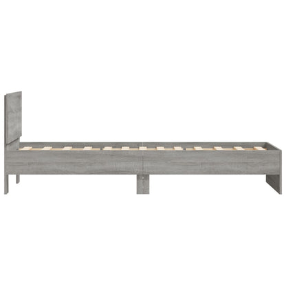 Giroletto con Testiera Grigio Sonoma 75x190cm Legno Multistrato - homemem39