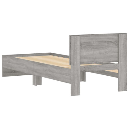 Giroletto con Testiera Grigio Sonoma 75x190cm Legno Multistrato - homemem39