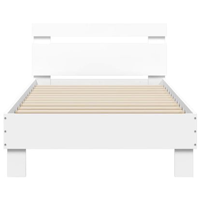 Giroletto con Testiera e LED Bianco 75x190 cm | homemem39