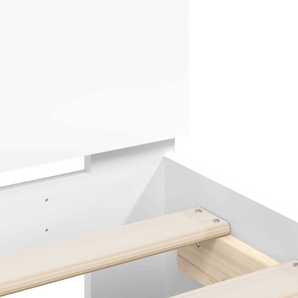 Giroletto con Testiera e LED Bianco 75x190 cm | homemem39