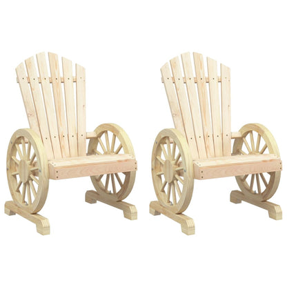Sedie da Giardino Adirondack 2 pz in Legno Massello di Abete - homemem39