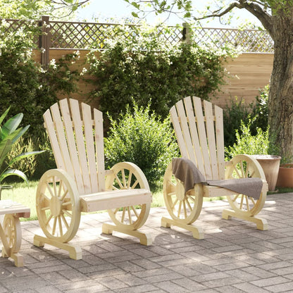 Sedie da Giardino Adirondack 2 pz in Legno Massello di Abete - homemem39
