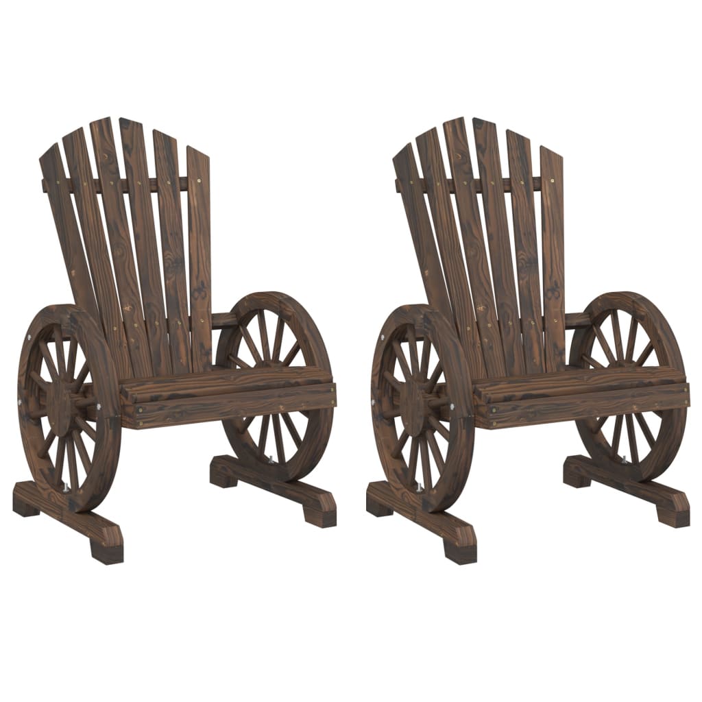 Sedie da Giardino Adirondack 2 pz in Legno Massello di Abete - homemem39