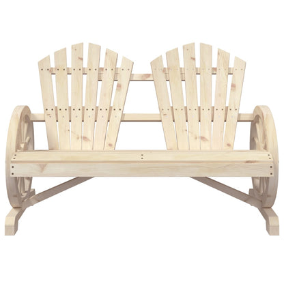 Sedia da Giardino Adirondack 2 Posti in Legno Massello di Abete - homemem39