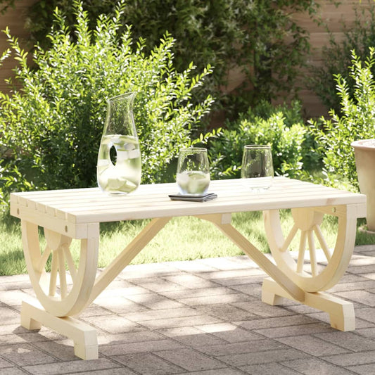 Tavolino da Giardino 90x50x40 cm in Legno Massello di Abete - homemem39