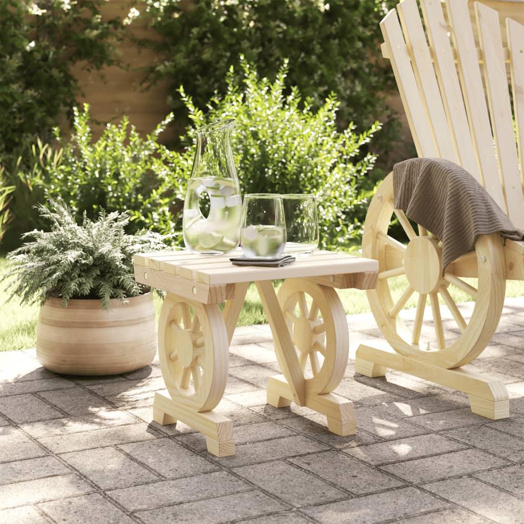 Poggiapiedi da Giardino 40x36,5x38,5 cm Lgno Massello di Abete - homemem39