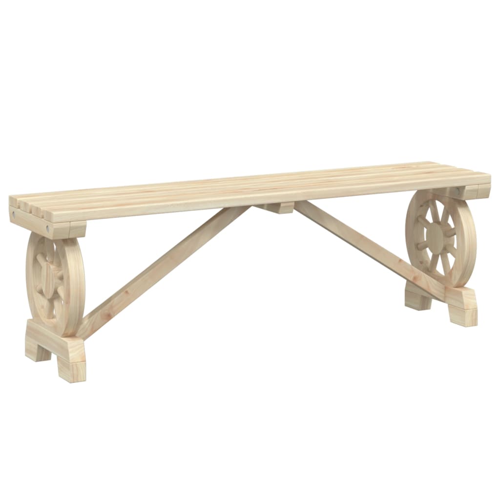 Panca da Giardino 115 cm in Legno Massello di Abete - homemem39