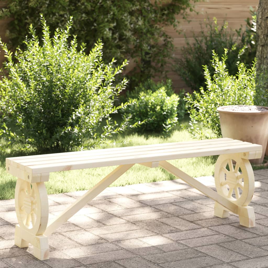 Panca da Giardino 115 cm in Legno Massello di Abete - homemem39