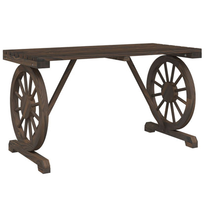 Tavolo da Giardino 115x55x65 cm in Legno Massello di Abete - homemem39