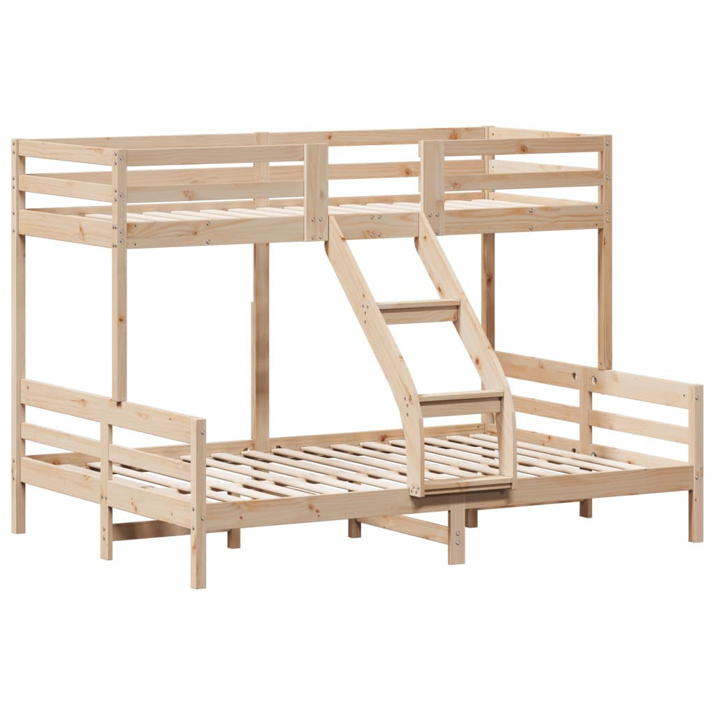 Letto a Castello 80x200/140x200 cm in Legno Massello di Pino | homemem39