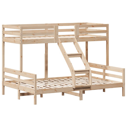 Letto a Castello 80x200/140x200 cm in Legno Massello di Pino | homemem39