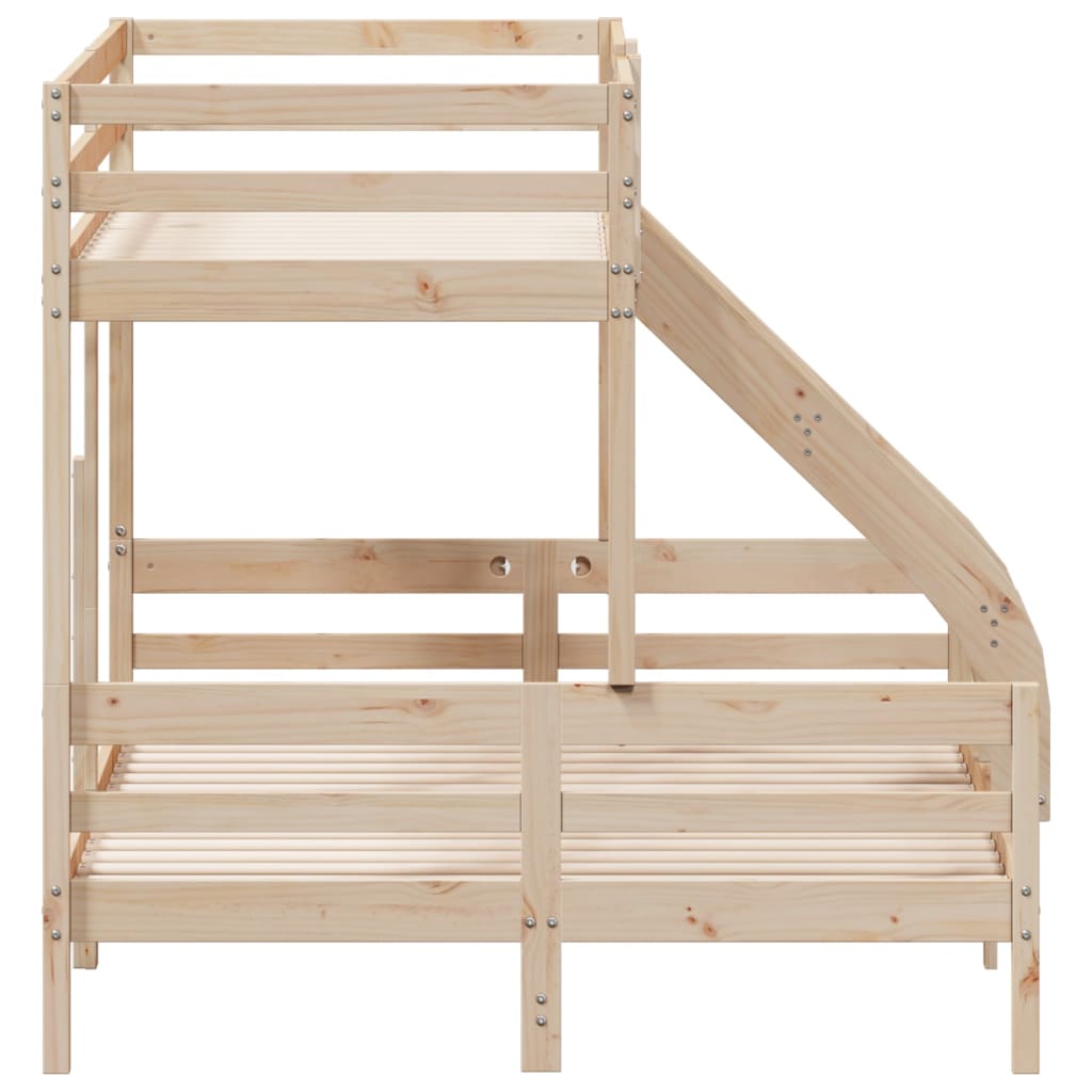 Letto a Castello 80x200/140x200 cm in Legno Massello di Pino | homemem39