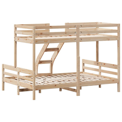 Letto a Castello 80x200/140x200 cm in Legno Massello di Pino | homemem39