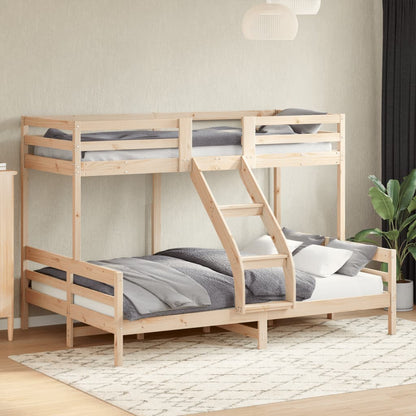 Letto a Castello 80x200/140x200 cm in Legno Massello di Pino | homemem39