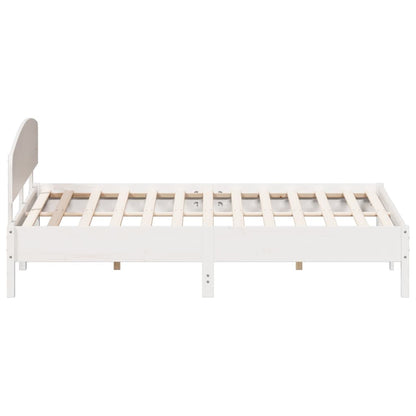 Giroletto senza Materasso Bianco 200x200 cm Legno Massello Pino | homemem39