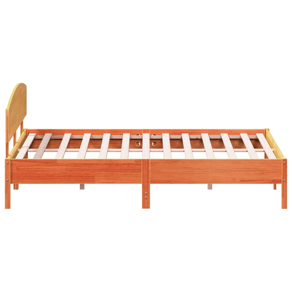 Giroletto senza Materasso Marrone Cera 180x200 cm Legno di Pino | homemem39