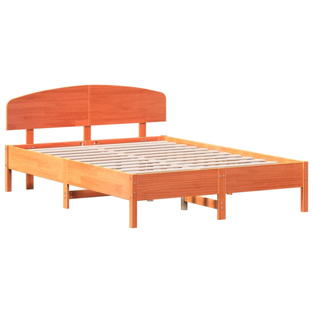 Giroletto senza Materasso Marrone Cera 120x200 cm Legno di Pino | homemem39