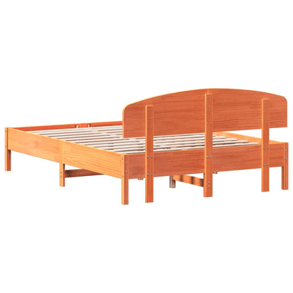 Giroletto senza Materasso Marrone Cera 120x200 cm Legno di Pino | homemem39