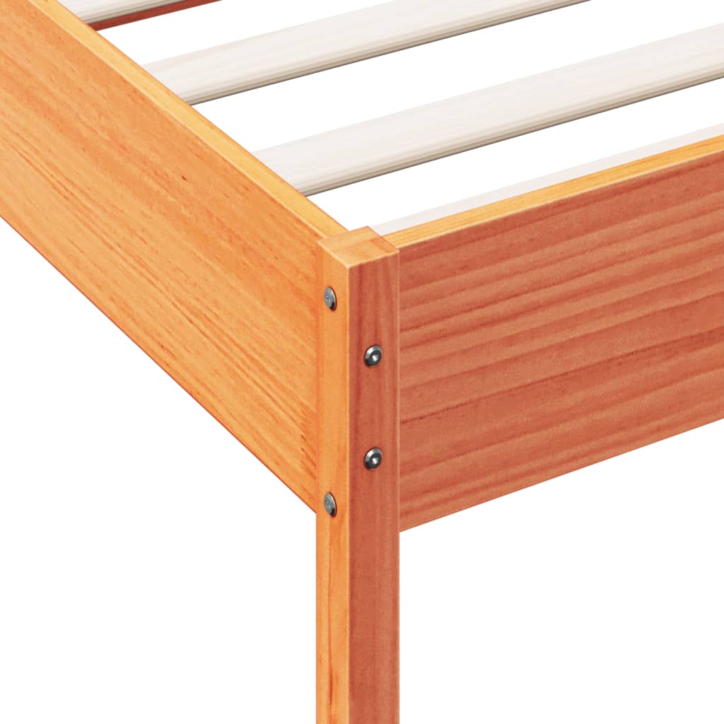 Giroletto senza Materasso Marrone Cera 100x200 cm Legno di Pino | homemem39