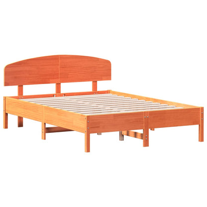 Letto senza Materasso Marrone Cera 140x190 cm in Legno di Pino | homemem39