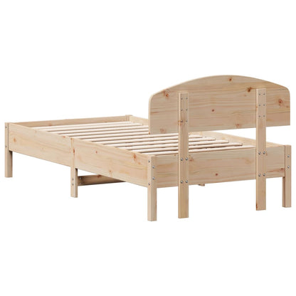 Letto senza Materasso 90x190 cm in Legno Massello di Pino