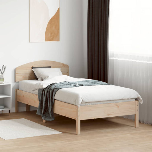 Letto senza Materasso 90x190 cm in Legno Massello di Pino