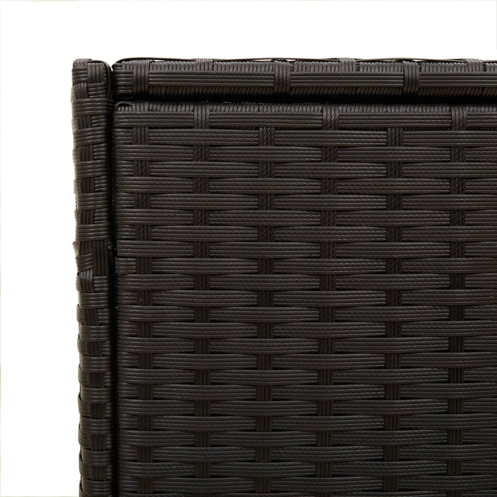 Contenitore da Giardino Nero 283L in Polyrattan - homemem39