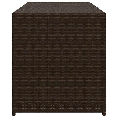Contenitore da Giardino Marrone 283L in Polyrattan - homemem39