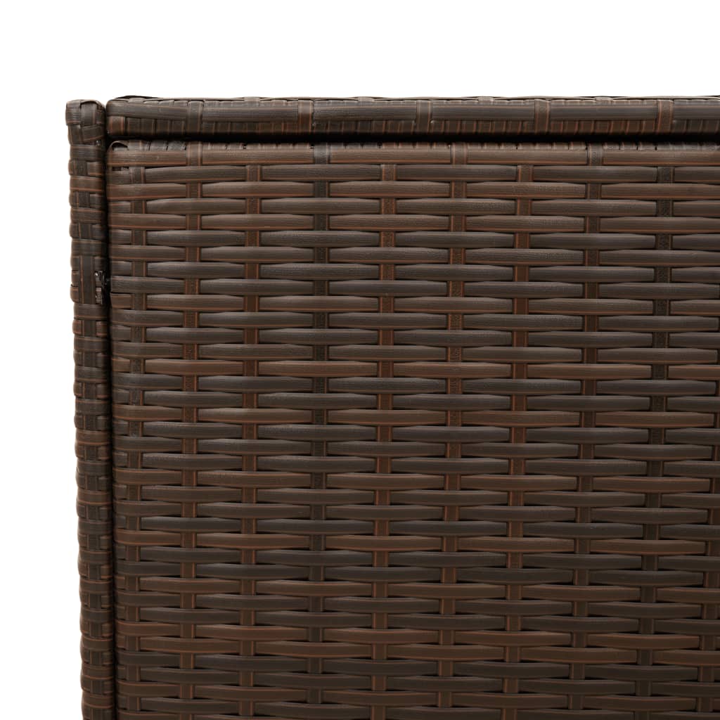 Contenitore da Giardino Marrone 283L in Polyrattan - homemem39