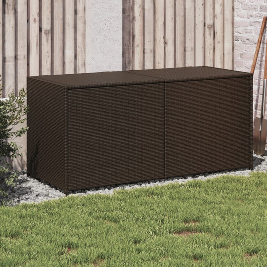 Contenitore da Giardino Marrone 283L in Polyrattan - homemem39