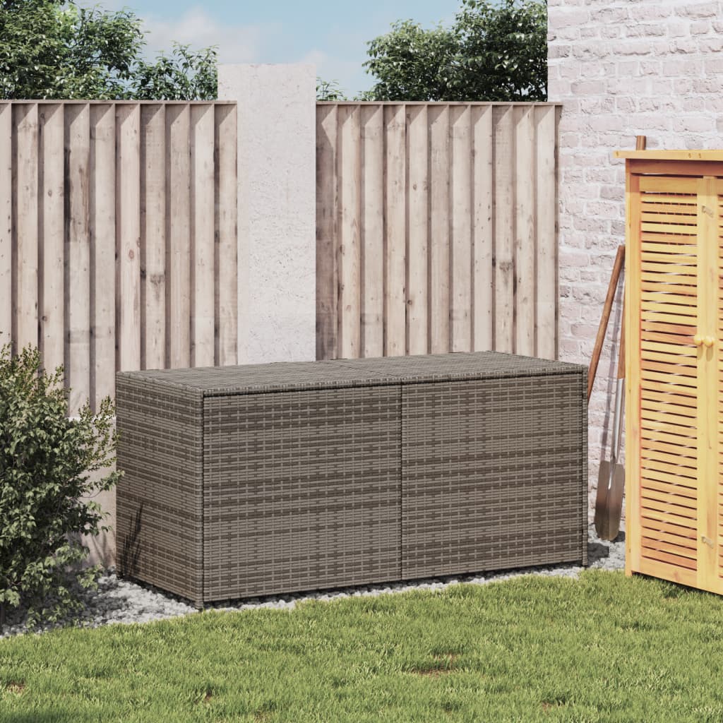 Contenitore da Giardino Grigio 283L in Polyrattan - homemem39