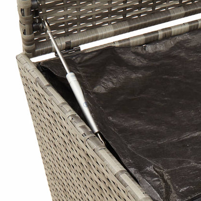 Contenitore da Giardino Grigio 283L in Polyrattan - homemem39