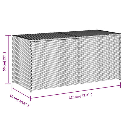 Contenitore da Giardino Grigio 283L in Polyrattan - homemem39