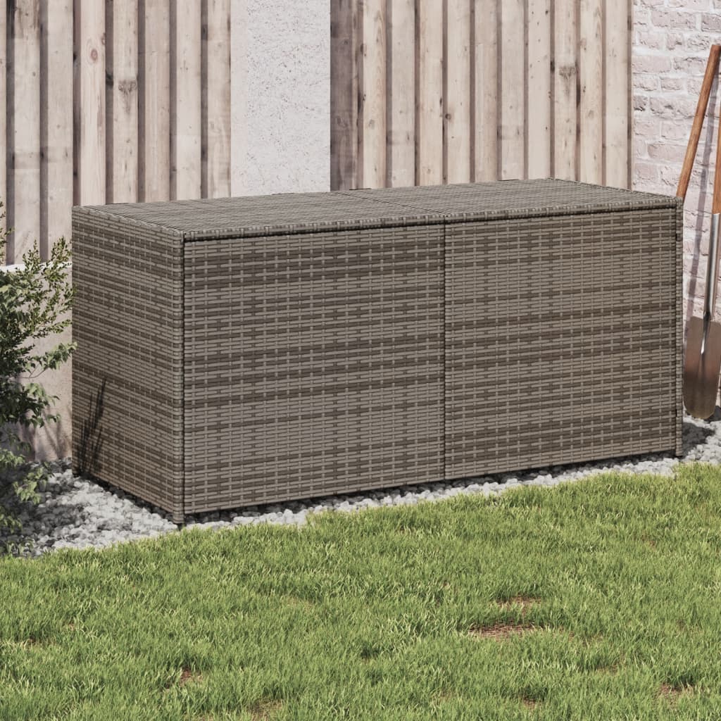 Contenitore da Giardino Grigio 283L in Polyrattan - homemem39