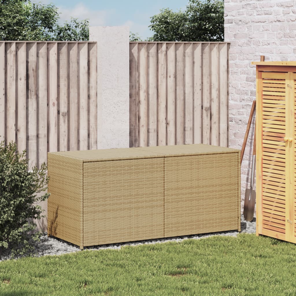 Contenitore da Giardino Beige Misto 283L in Polyrattan