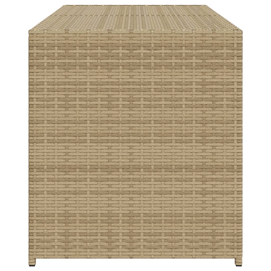 Contenitore da Giardino Beige Misto 283L in Polyrattan